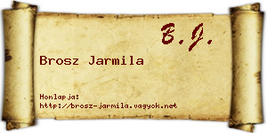 Brosz Jarmila névjegykártya